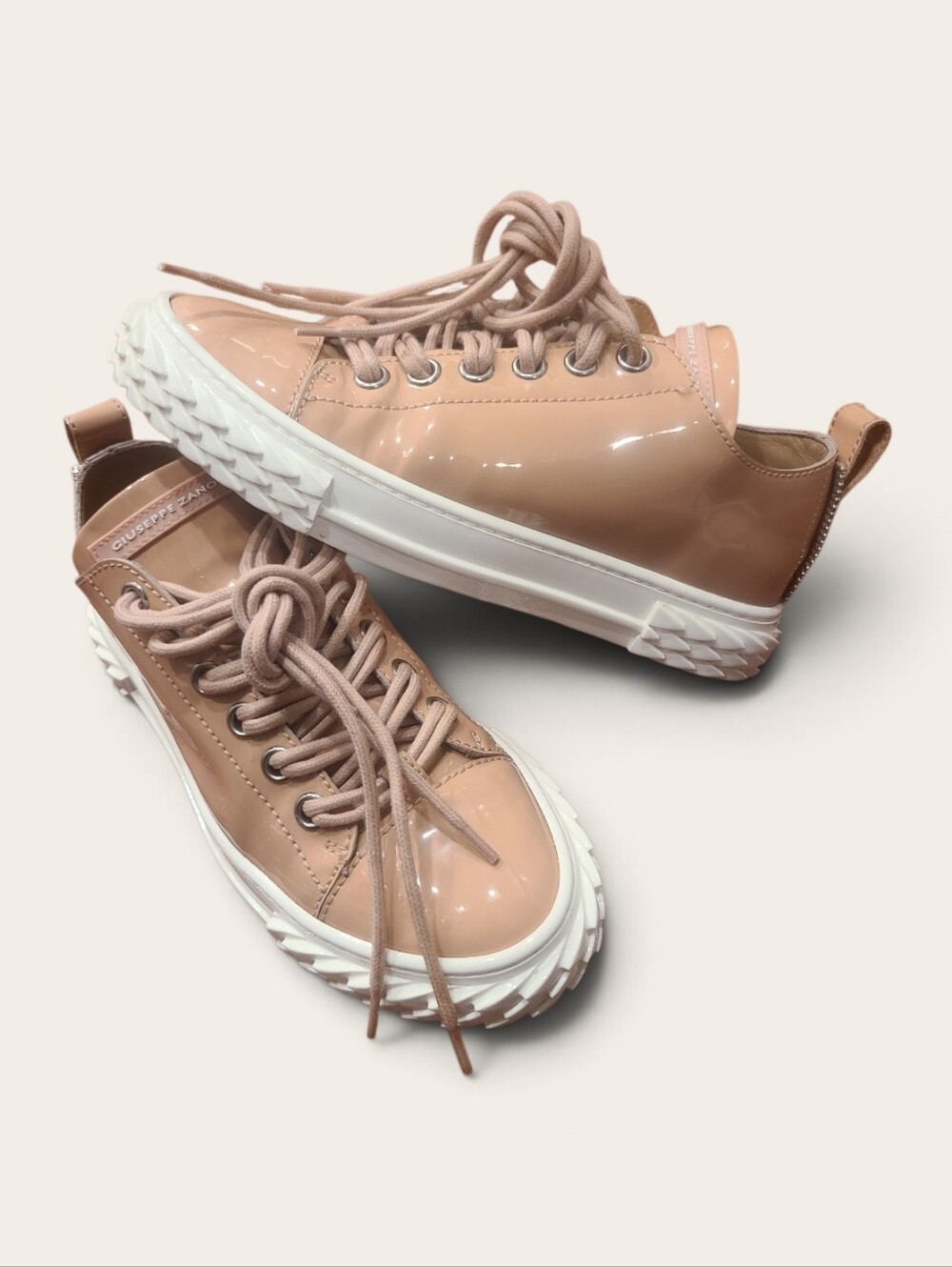 Giuseppe Zanotti Blabber Patent Sneaker, Pink EU 35 Luxury Streetwear